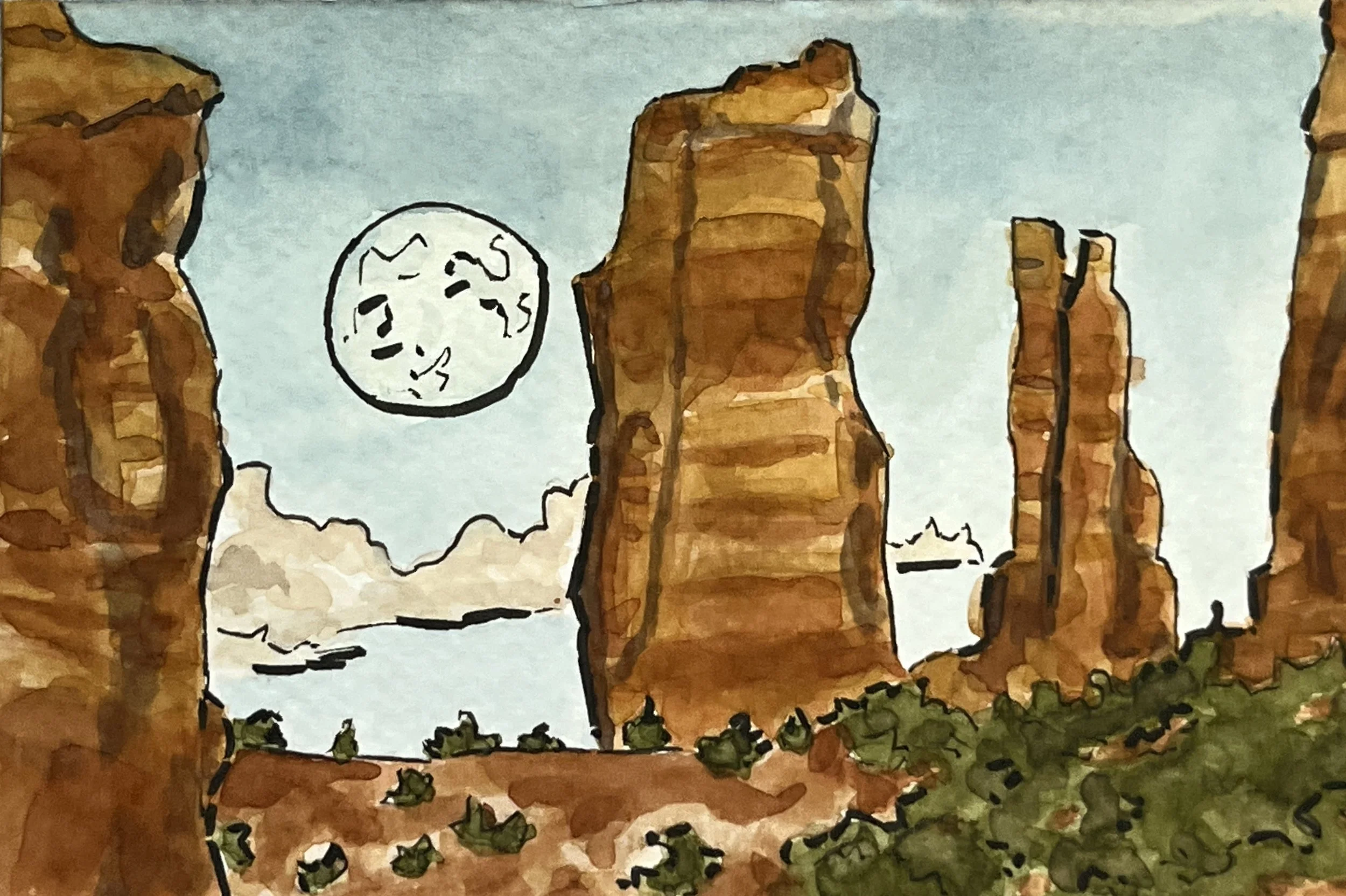 Study of Desert and Sky