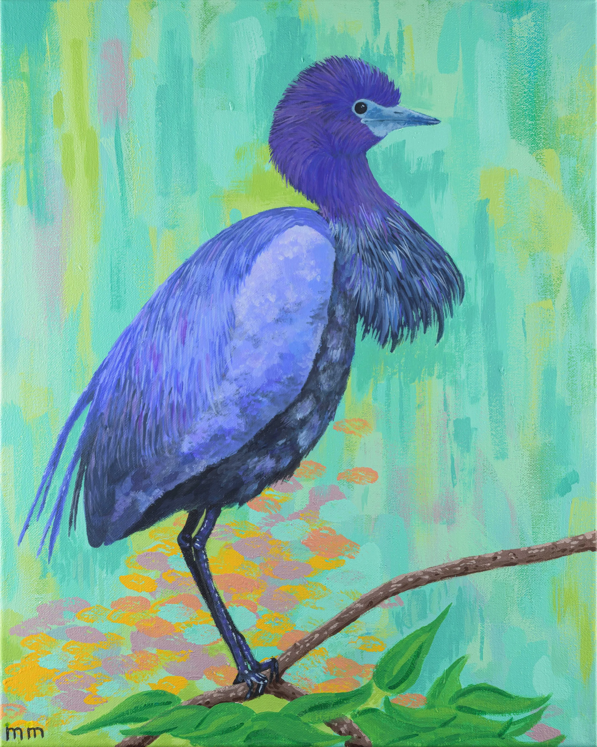 Blue Heron Print