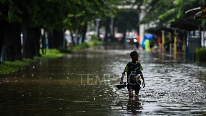 Heavy Rains Flood Jakarta, Displacing Over 1,800 People