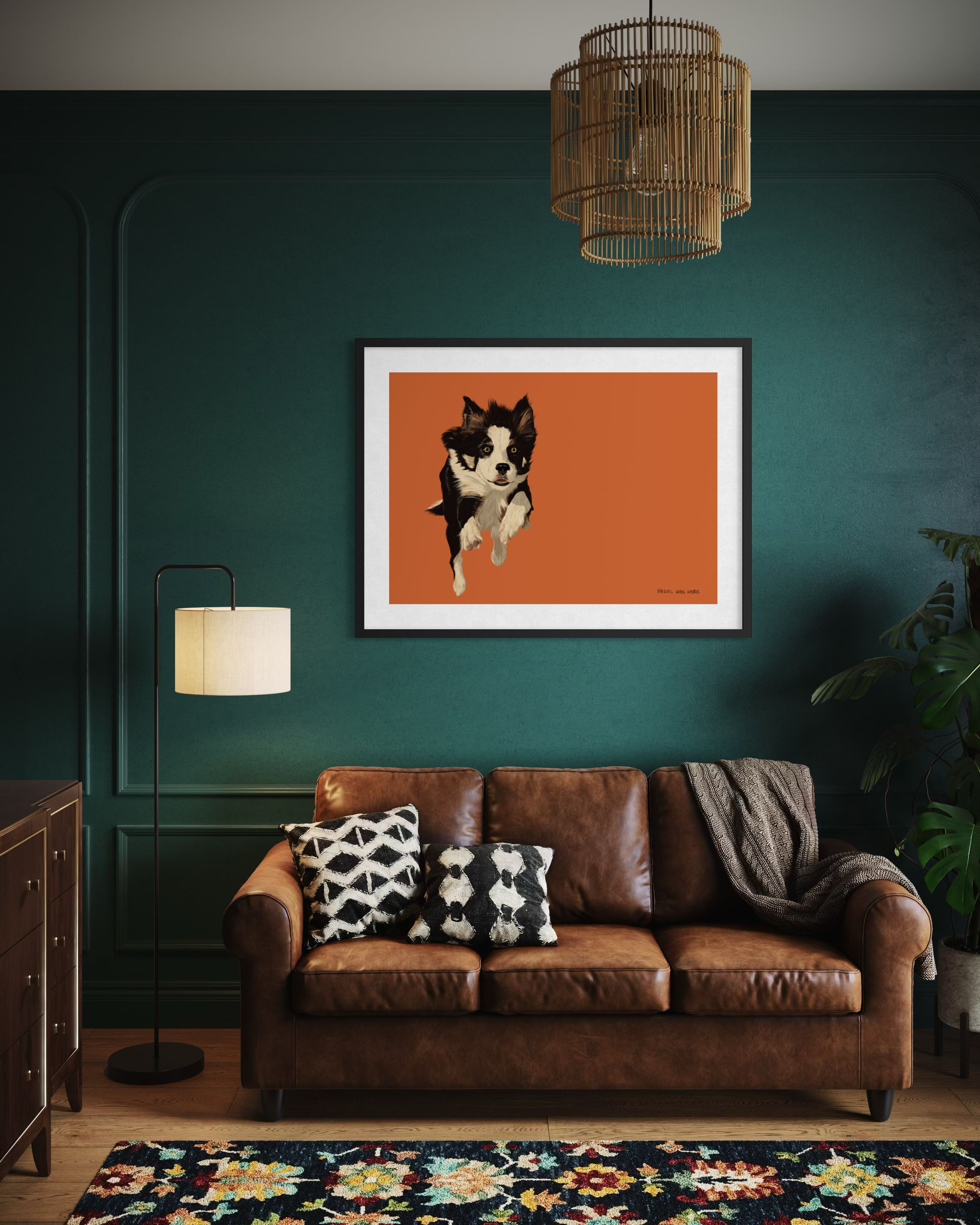 Framed-portrait-border-collie-dog.png