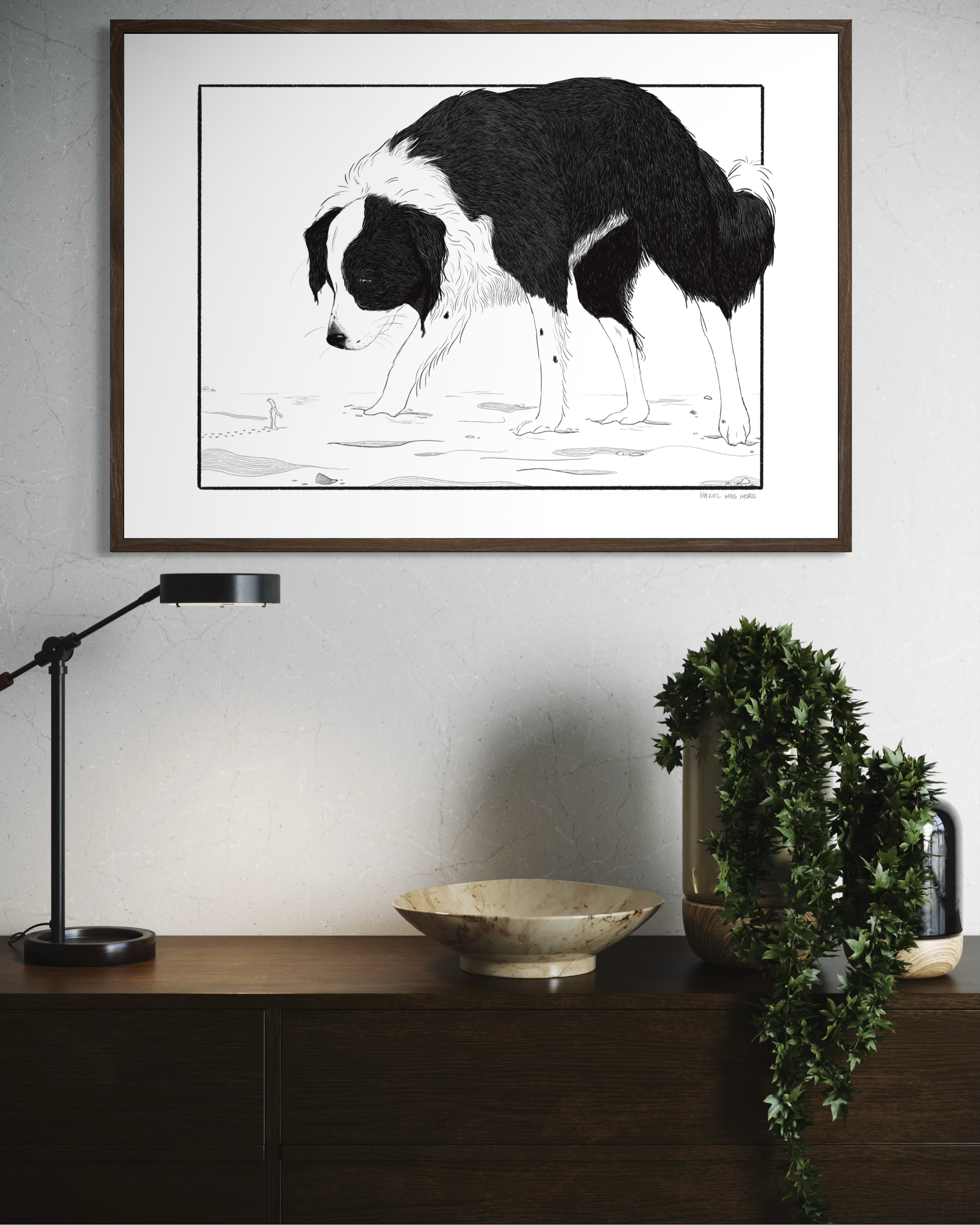 framed-artwork of border-collie.PNG