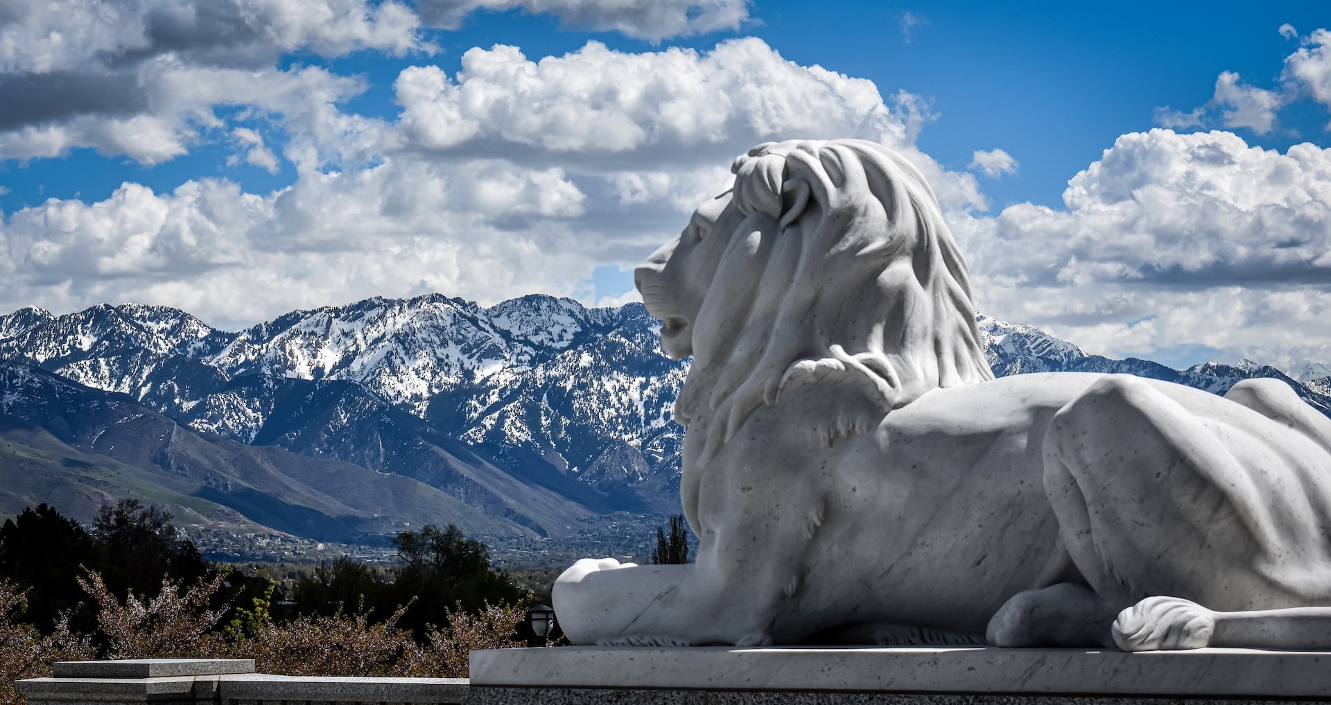 Lion Statute at the State Capitol of Utah, United States