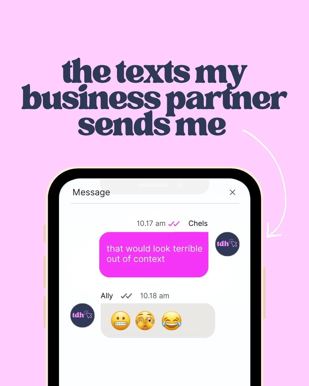 The texts we send each other that would look very bad to anyone else. 😝 

Swipe through and tell us your business relationship is normal. We dare you.

Two best mates running a small business in regional WA. Professional where it counts, absolutely 