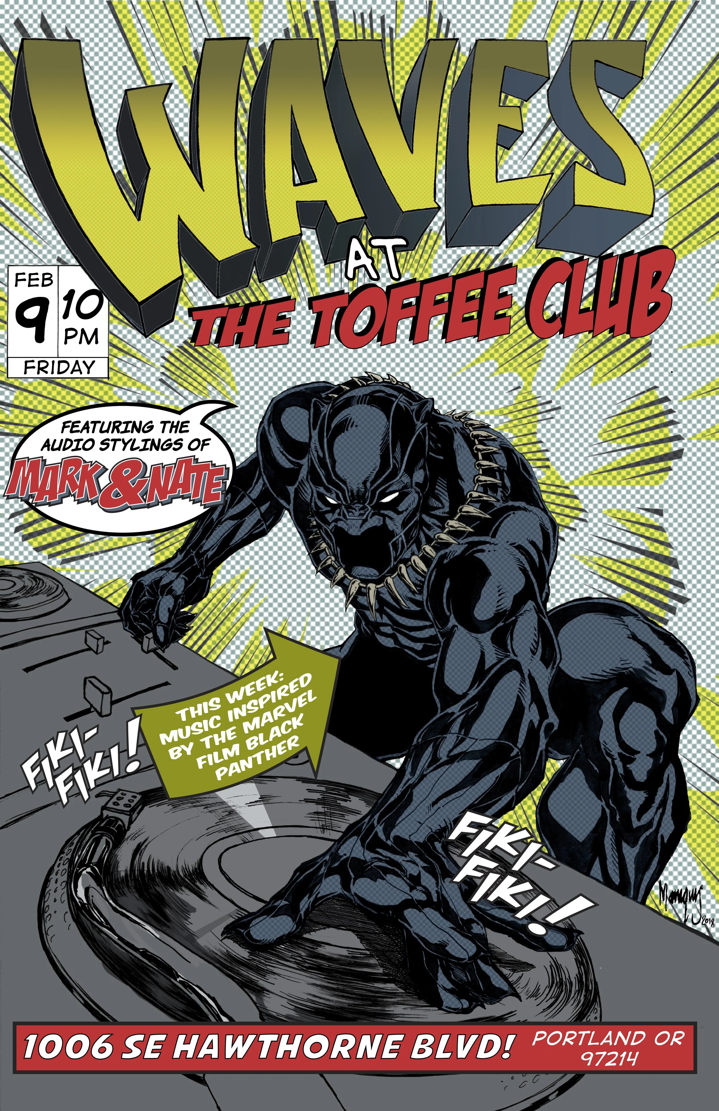 Waves at The Toffee Club event flyer