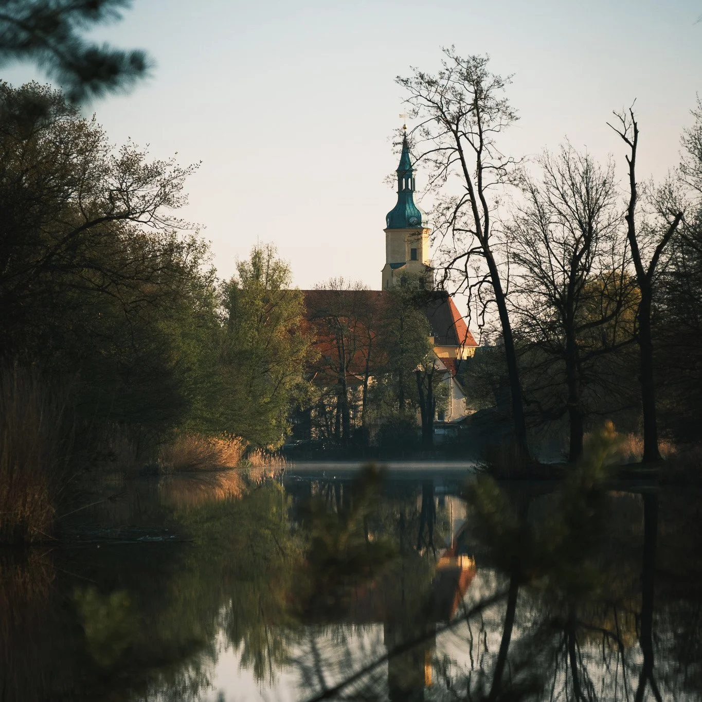 #pulsnitz #church #lake #water #reflections #fuji #xt5
