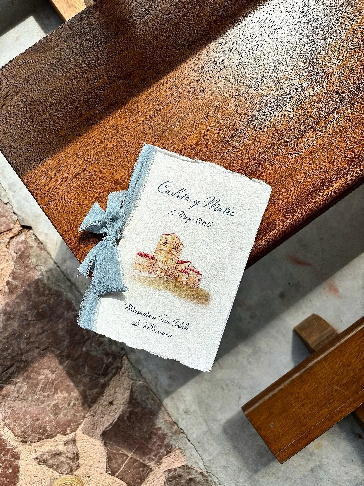 Misal de Carlota y Mateo con acuarela del Monasterio San Pedro de Villanueva 🌾