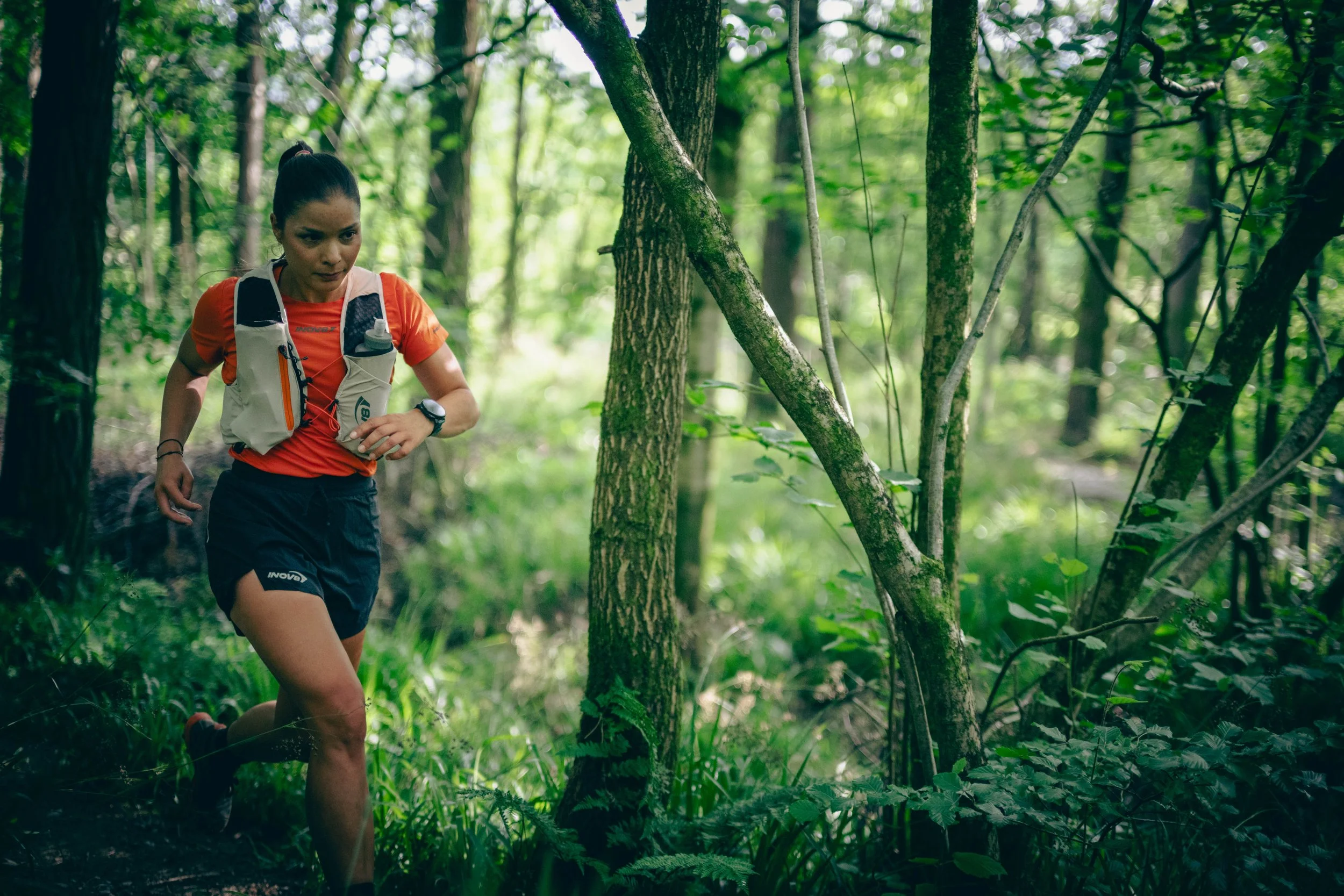 Ultra Runner Sarah Perry in the forest