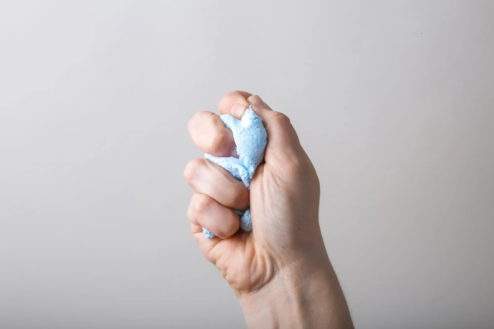 Person holding onto something angrily