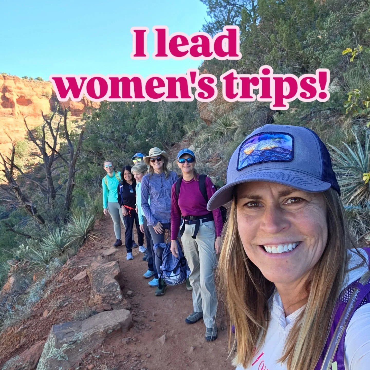 I lead women's trips! I am an outdoor guide and share information about the area we're hiking in- from plants to animals, human history to geology!

Do you have a question about hiking- my favorite shoes, pack, trekking poles, ask me!! 

Visit my sit