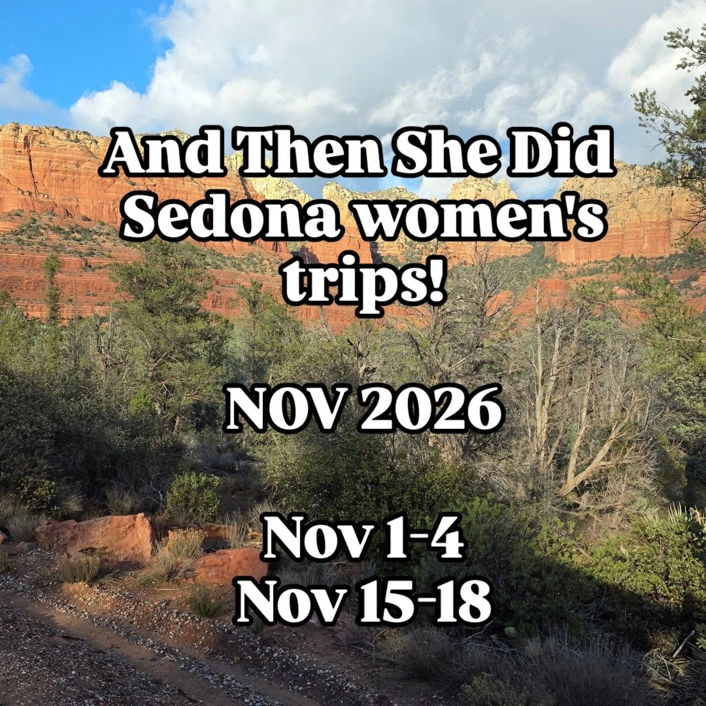 Have you been thinking about fall travel? Book your spot now on a 4 day 3 night Sedona hiking trip for the ladies!  This isn't your typical Sedona retreat- think active adventure!
Women's trip- itinerary on the website! DM or email any questions!
#wo