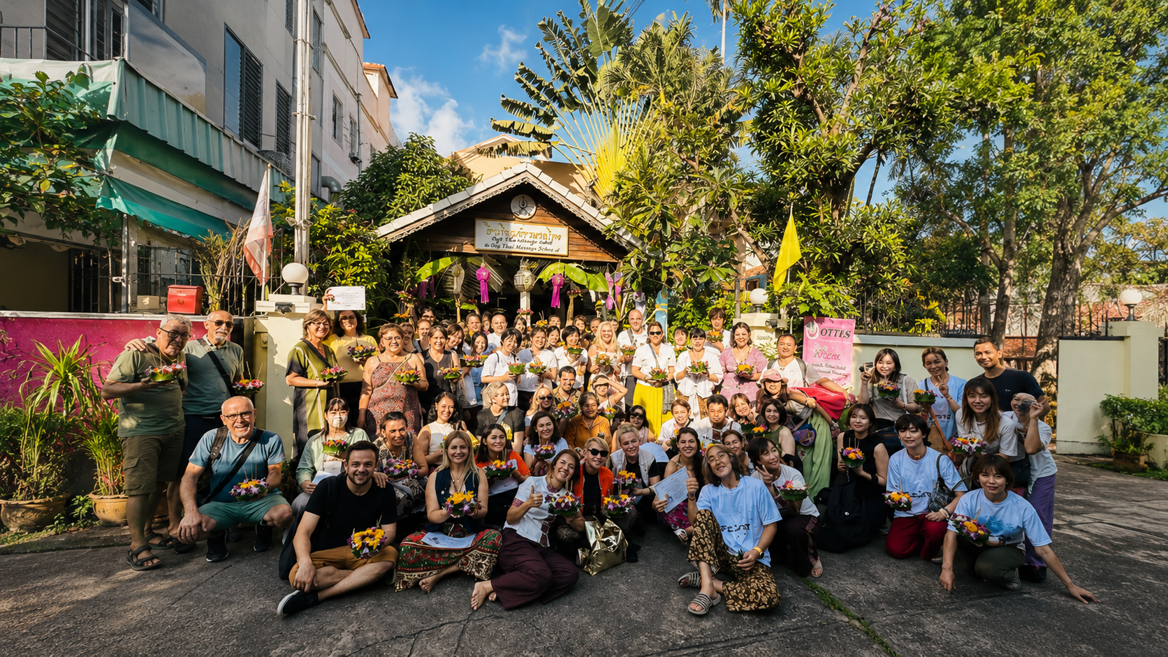 International students at Ong Thai Massage School