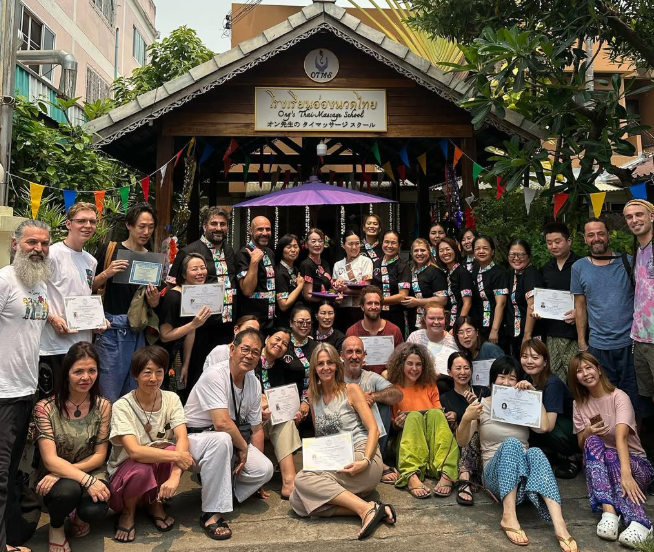 Students at Ong Thai Massage School in Chiang Mai