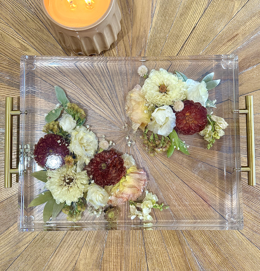 11x14 tray with gold handles