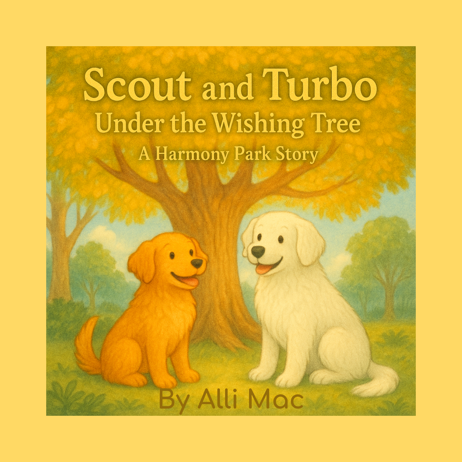 Scout and Turbo Under the Wishing Tree