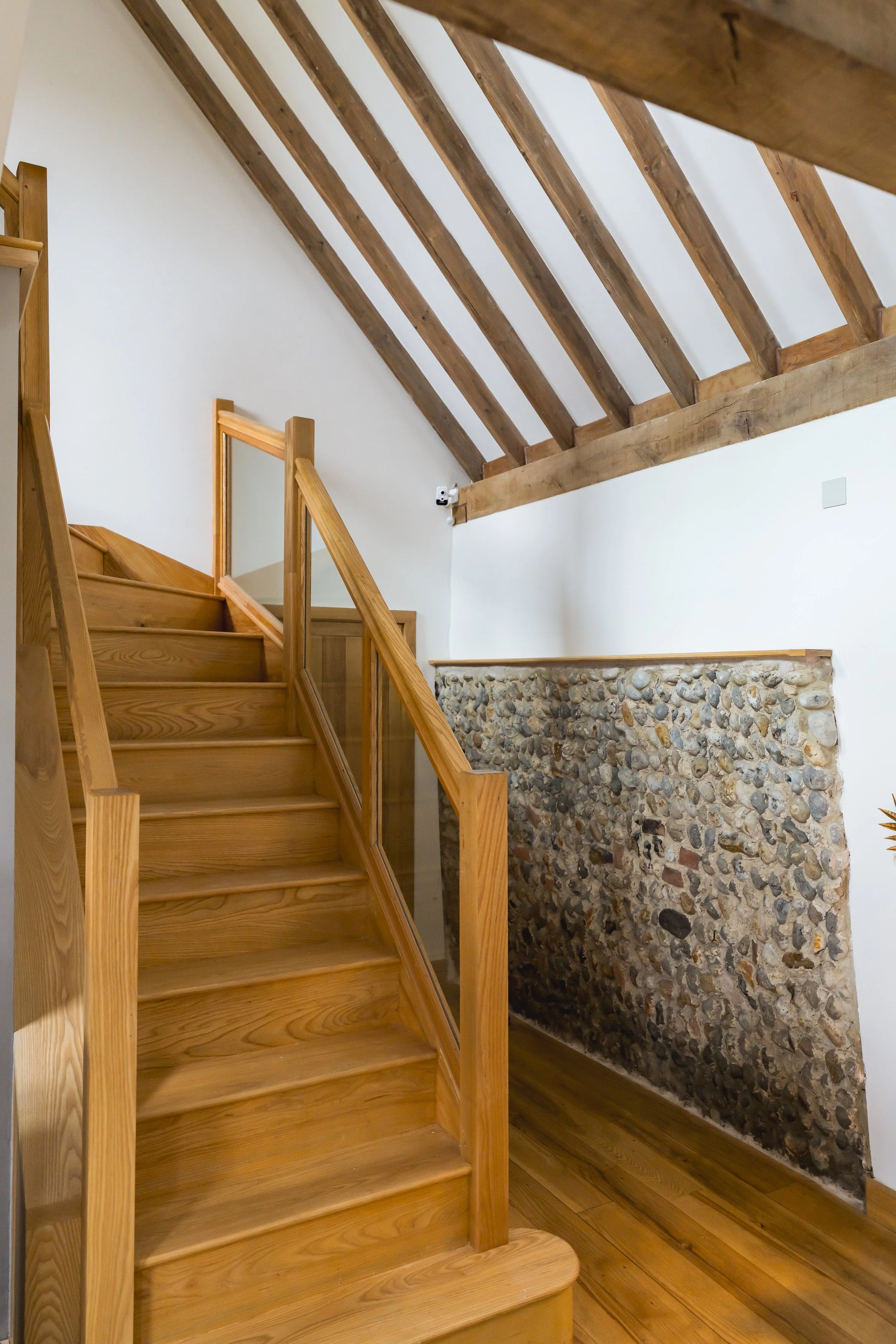 Staircase to the first floor and bedrooms 3 & 4 of the holiday home in Sea Palling Norfolk
