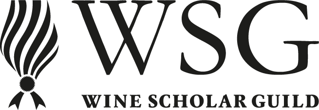The logo for the Wine Scholar Guild, featuring the initials WSG and a grapevine design.