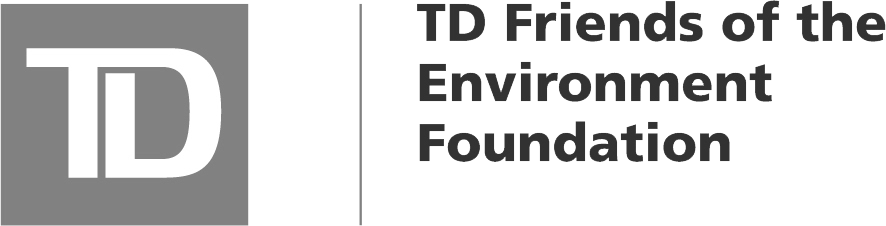 Logo of TD Friends of the Environment Foundation with a large white 'TD' on a gray background, and black text next to it reading 'TD Friends of the Environment Foundation'.
