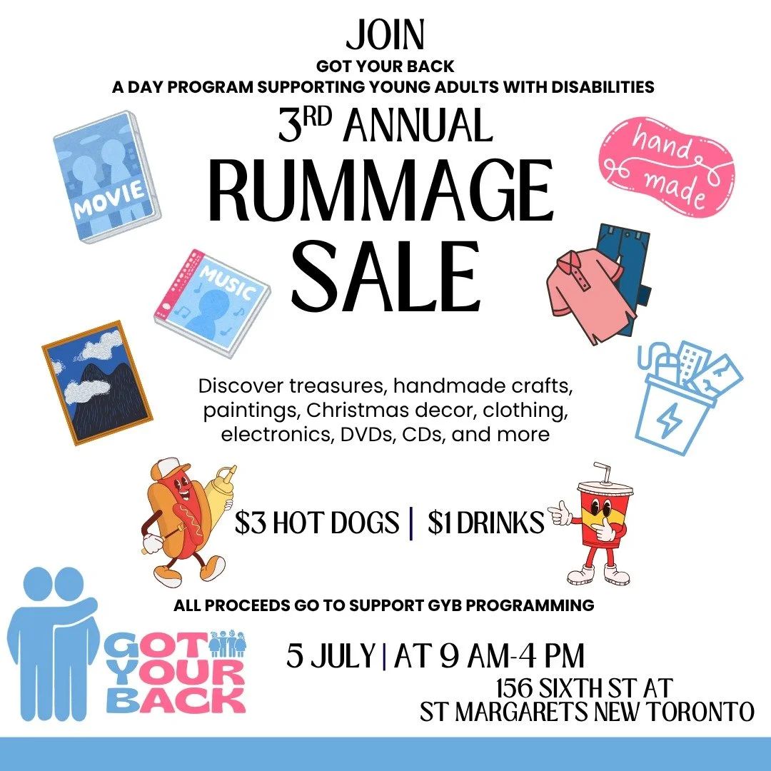 🎉 Mark your calendars! 🎉
Join us for GYB&rsquo;s 3rd Annual Rummage Sale!

🛍️ Come browse handmade crafts, paintings, Christmas decor, clothing, electronics, DVDs, CDs &amp; more &mdash; all in support of programming for young adults with disabili