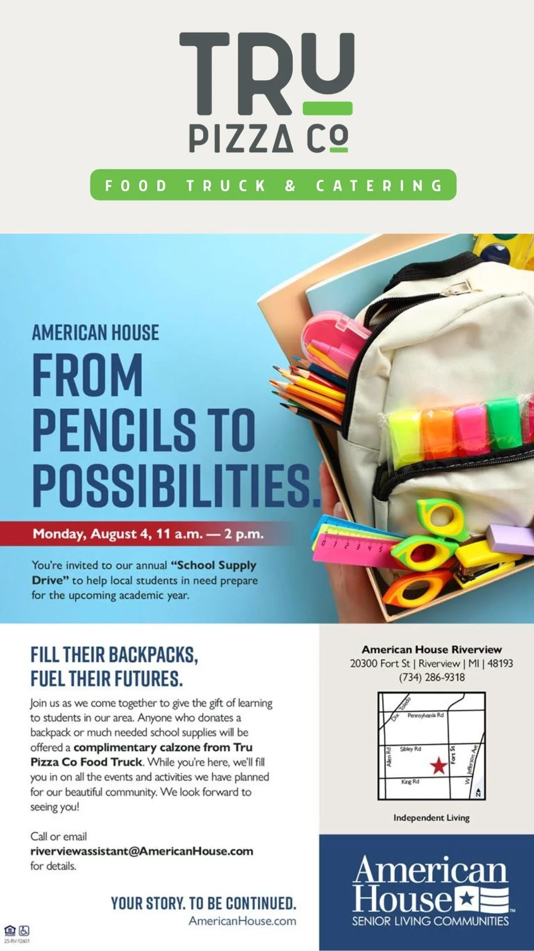 American house School Supply Drive - Downriver