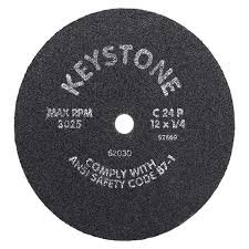 CARBO MODEL TRIMMER WHEEL COARSE 12" W/HOLE