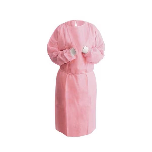 DISPOSABLE COVER GOWN PINK KNIT CUFF 50/CS