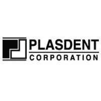 Logo of Plasdent Corporation with black and white design
