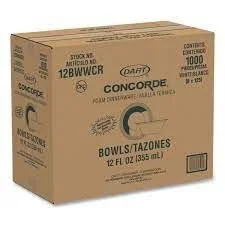 CONCORDE 12OZ FOAM BOWL 1000/CS