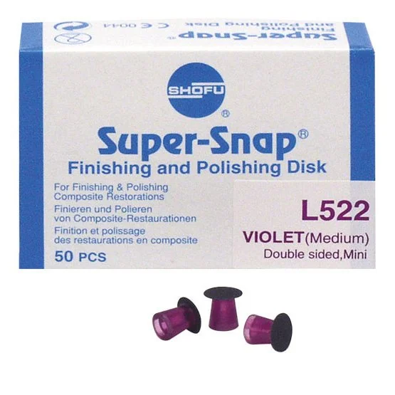 L522 SUPER SNAP MINI DISKS DOUBLE SIDED VIOLET MEDIUM (50)