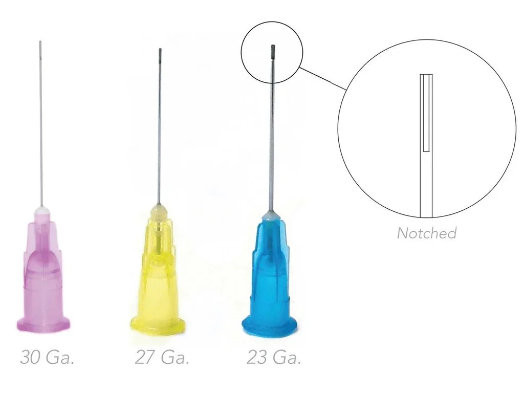 IRRIGATION NEEDLE TIPS 30 GAUGE NOTCHED PURPLE