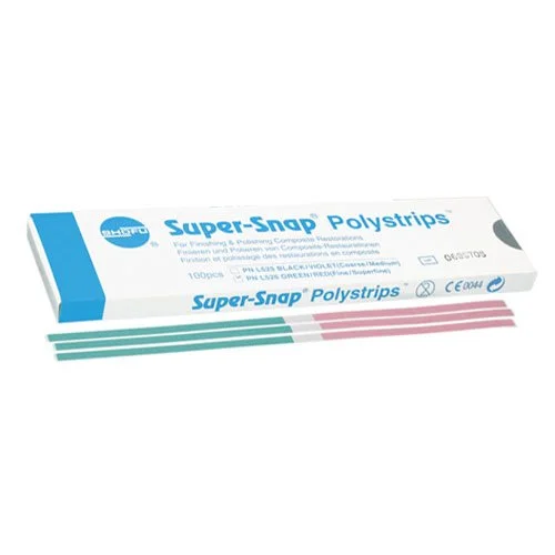 L526 SUPER SNAP POLYSTRIPS, GREEN/RED (FINE/SUPERFINE) 100PK