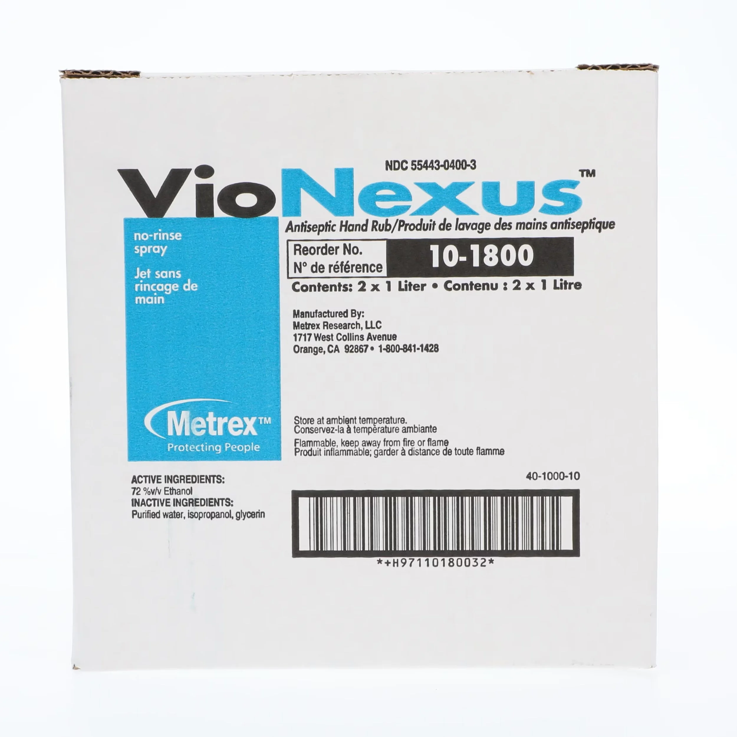 VIONEXUS HAND SANITIZER SOLUTION LITER 2/BX