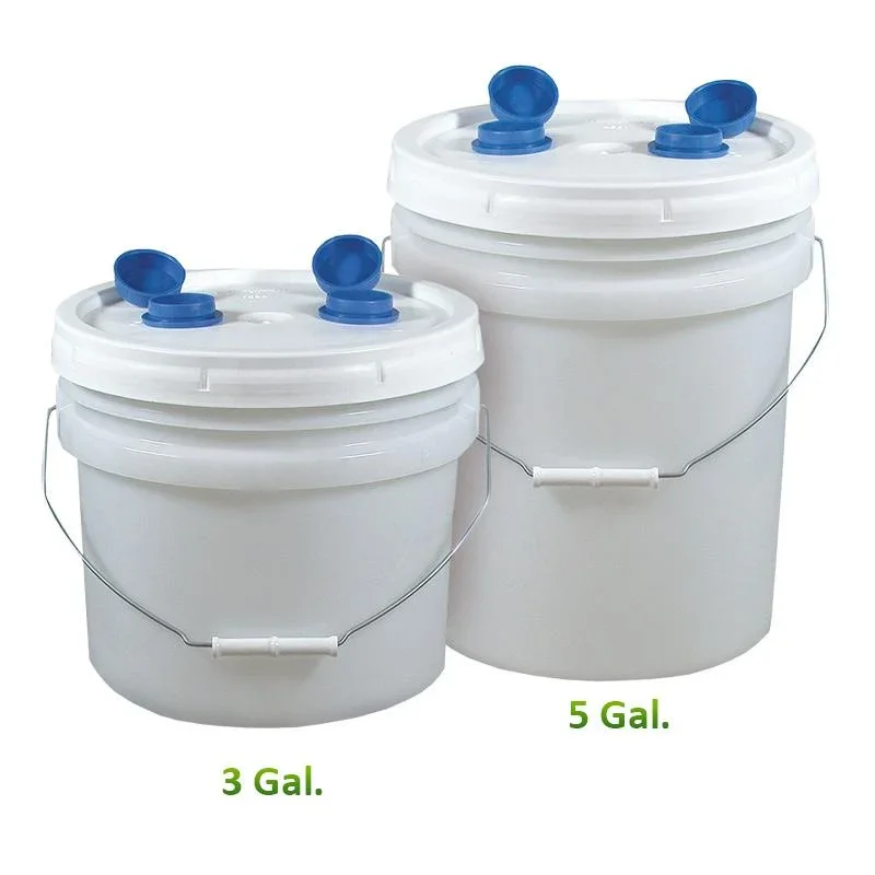 5 GALLON BUCKETS W/CUFFED LIDS 3/pk
