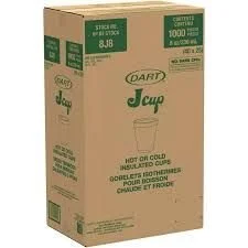 DART 8 OZ FOAM CUPS 1000/CS