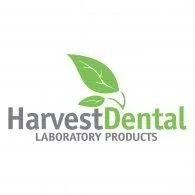 Harvest Dental laboratory products logo with a green leaf and text