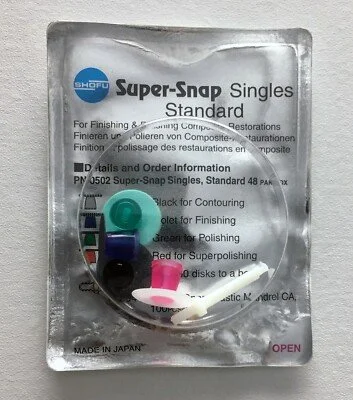 SUPER SNAP SINGLES STANDARD DISK 12MM CA (50) X1 EACH DISK + MANDREL