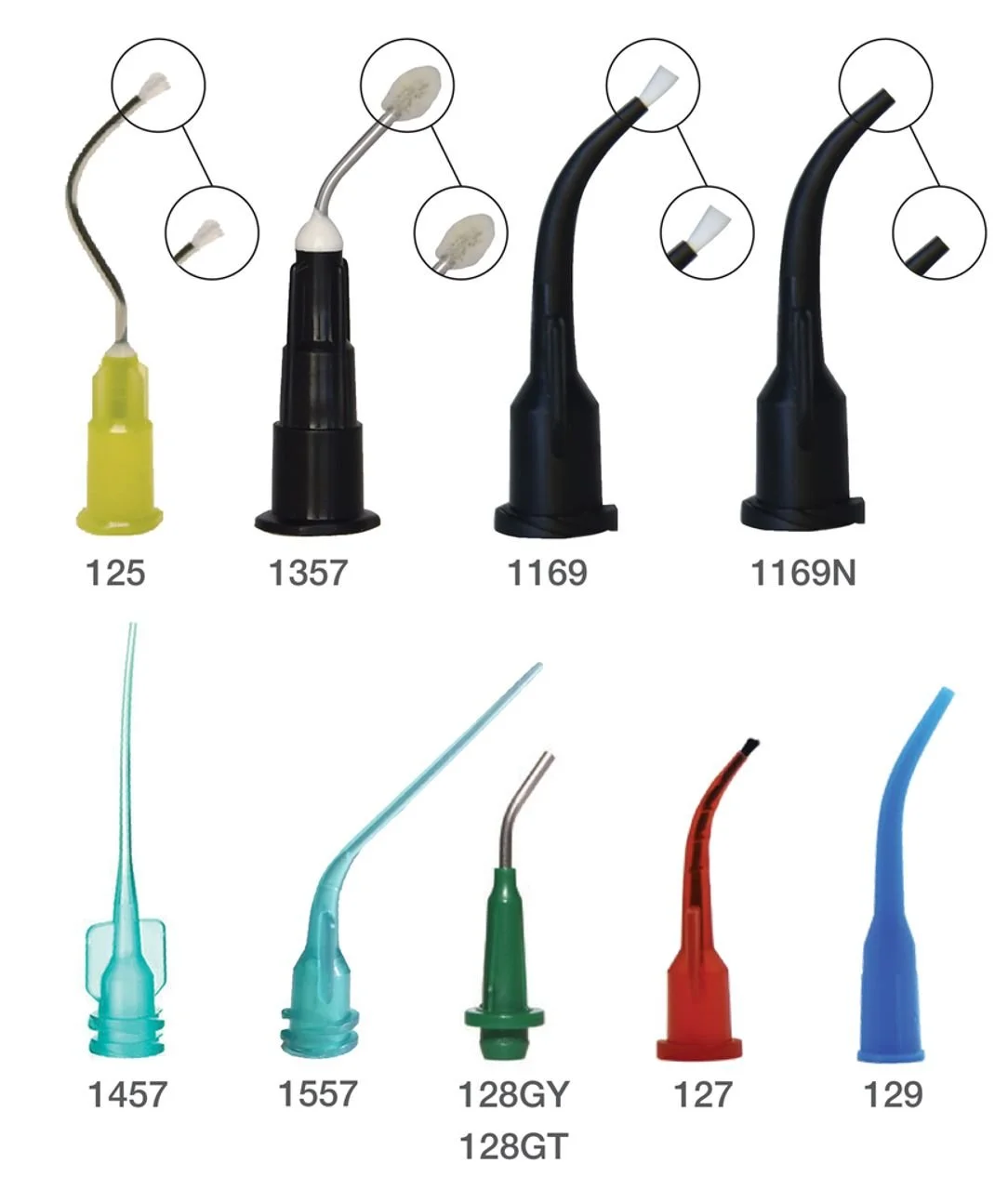 IFLO SPIRAL BRUSH TIP RED/BLACK BRUSH 100/PK