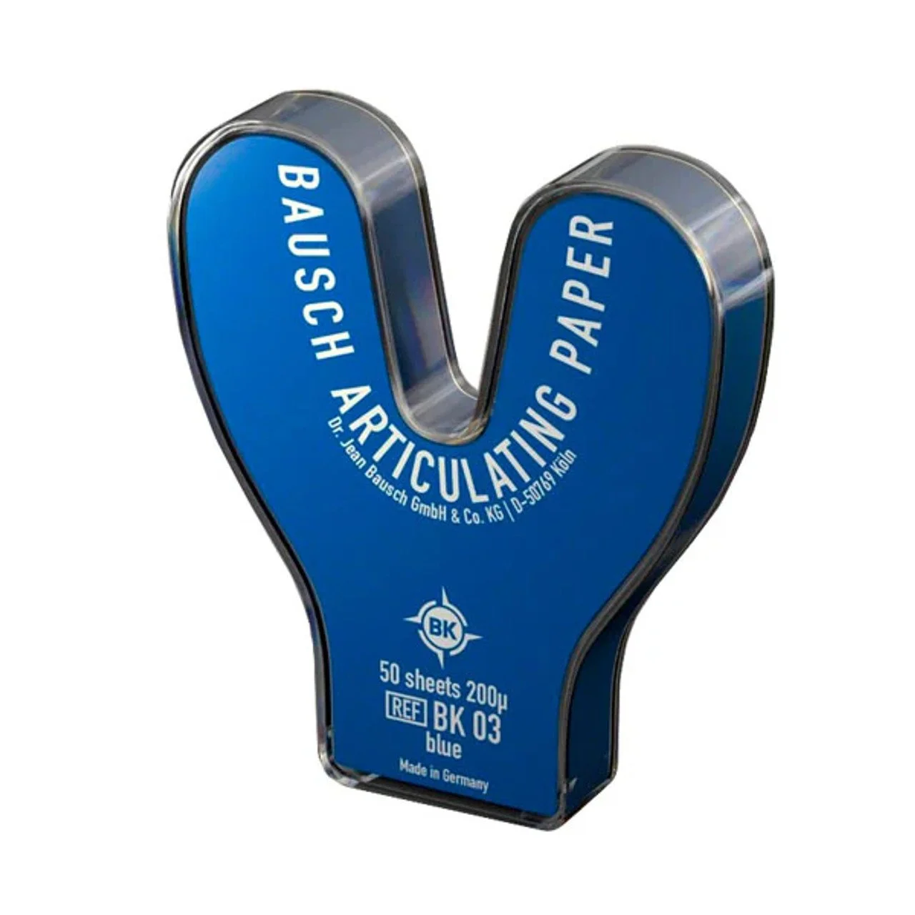 BAUSCH HORSESHOE ARTICULATING PAPER BLUE 50/PK