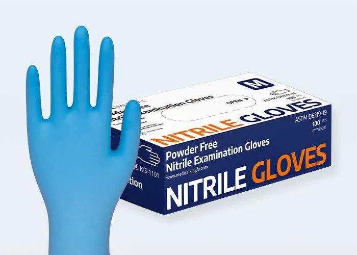 KING FA NITRILE PF EXAM 100/BOX LARGE