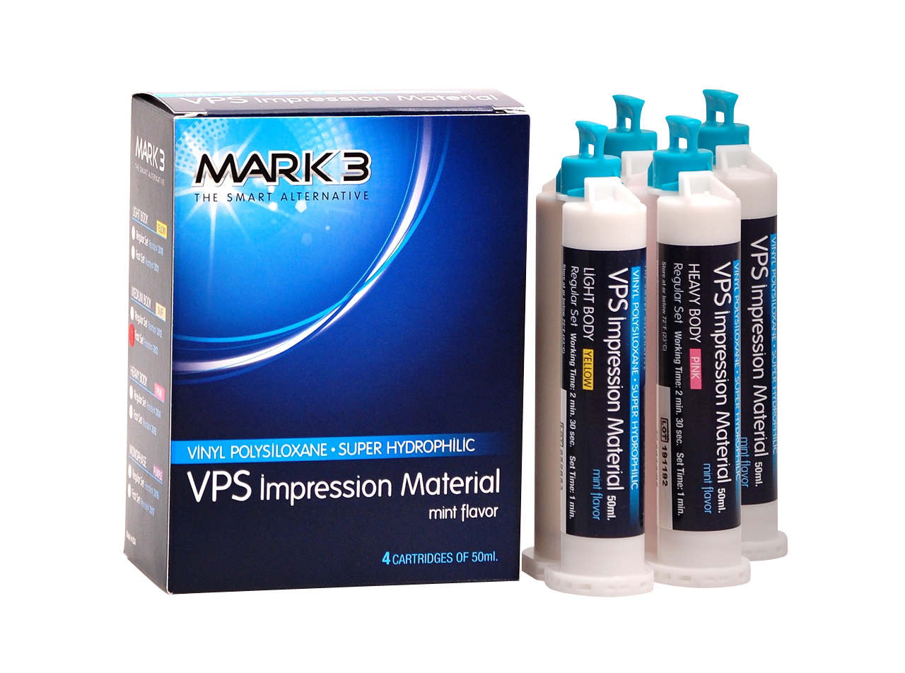 MARK3 IMPRESSION MATERIAL HEAVY BODY FAST SET 50ML 4/PK