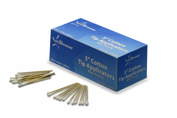 SS COTTON TIP APPLICATOR 3" 1000/BX