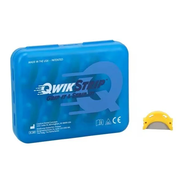QWIKSTRIP YELLOW CURVED SINGLE-SIDED (.07MM) 10/PK