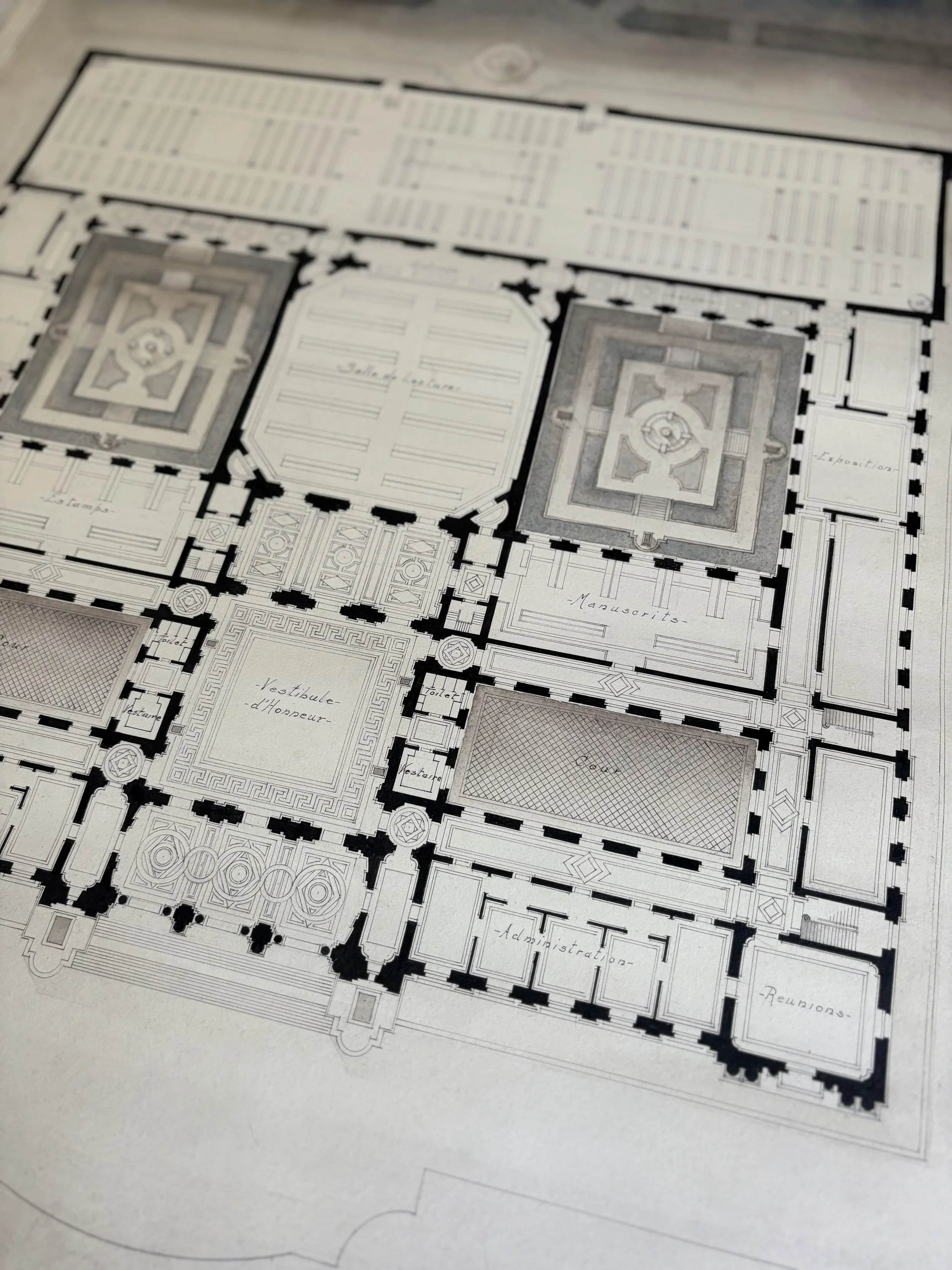 Architectural Drawing, Signed "W.L. Broschen"