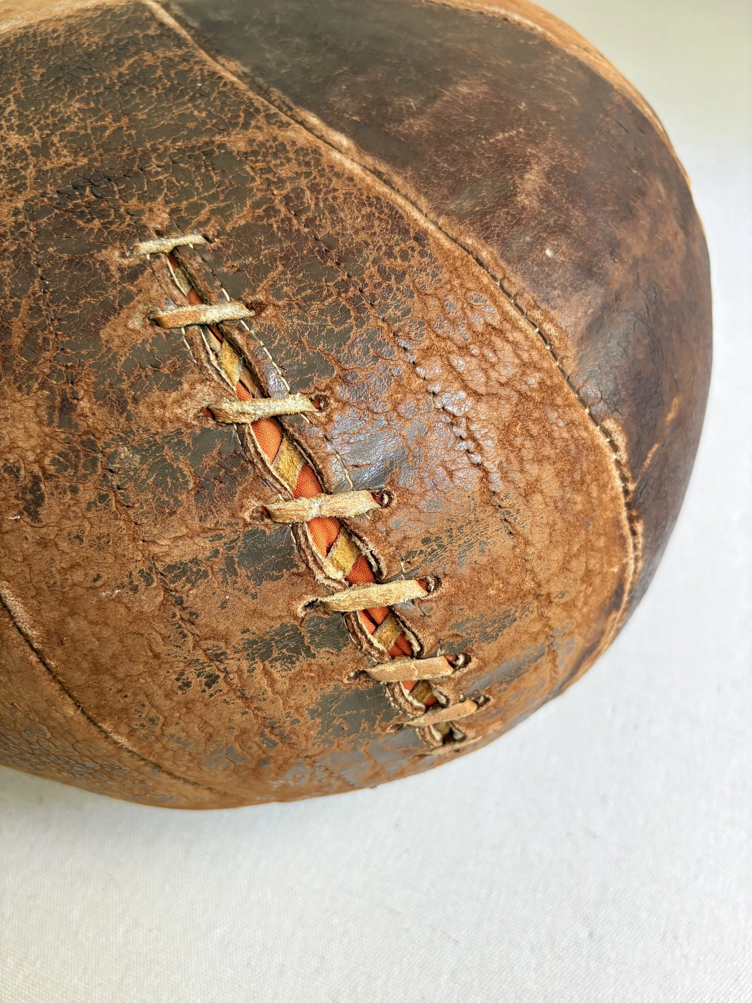 Vintage Leather Medicine Ball
