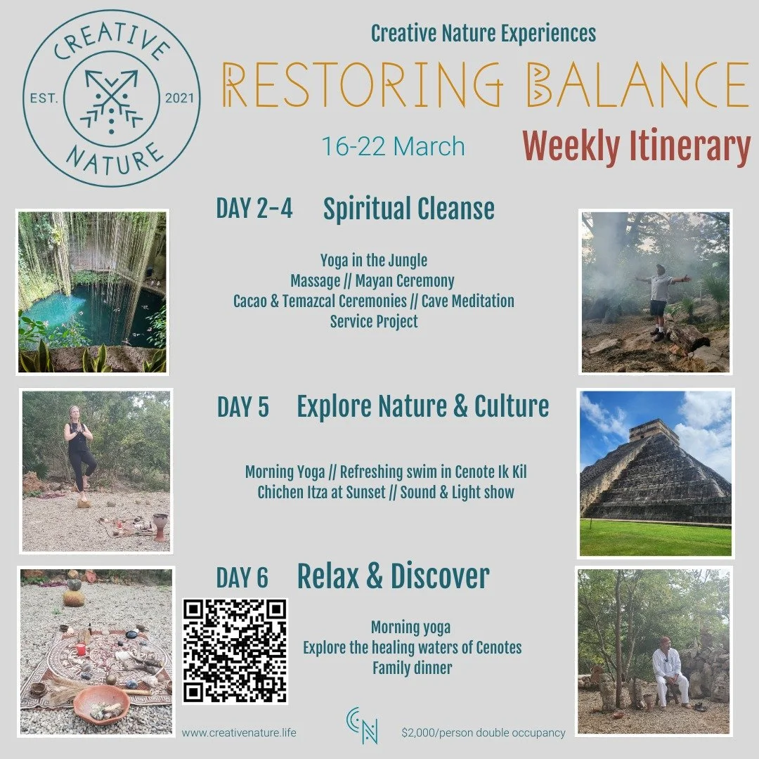 Winter begets Spring

Winter weather has arrived and the official start to the season begins this weekend!

Never too early or late to book your Creative Nature Experience in Mexico.
Join us on our Spring Restoring Balance Yoga Retreat.

March 16-22,