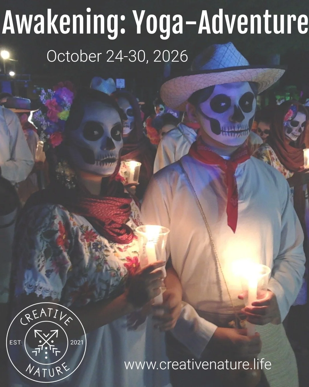 SAVE THE DATE // MEXICO // OCTOBER // 2026
Yoga-Adventure Retreat: Day of the Dead Experience

More details to emerge soon!