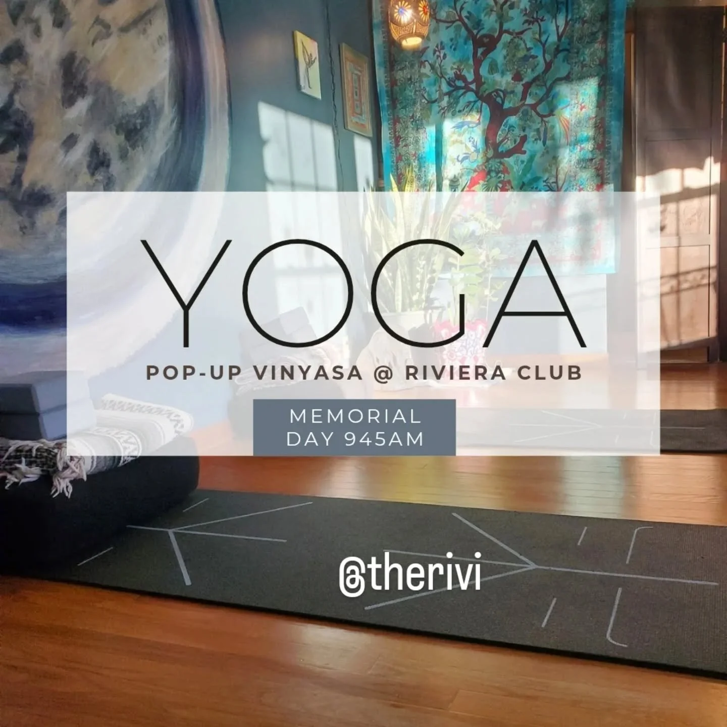 Special Vinyasa class Monday 25 May 2026
Memorial Day Edition

Join me @therivi at 945am for a pop-up Vinyasa class.

Settle into your breath and body as you honor our fallen soldiers!

#indyvinyasa #rivieraclub #indyyoga #yogalife