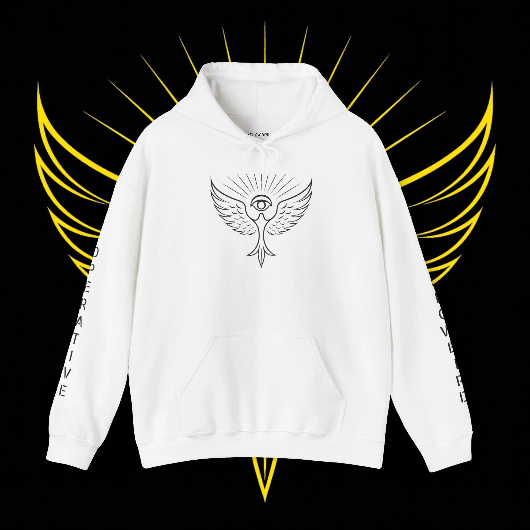 YELLOW BIRD OFFICIAL GROUP 7 HOODIE WHITE