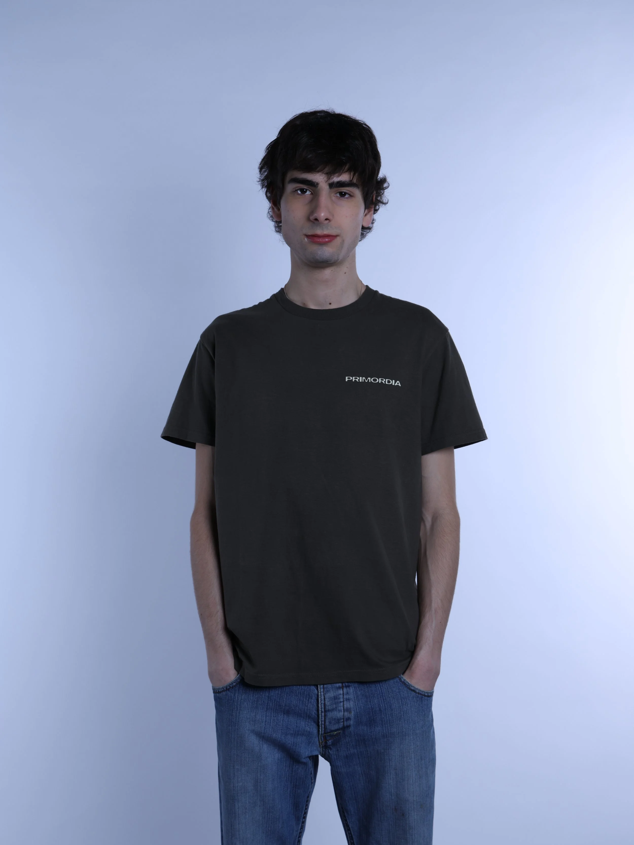 T-shirt / Off-white logo on olive green