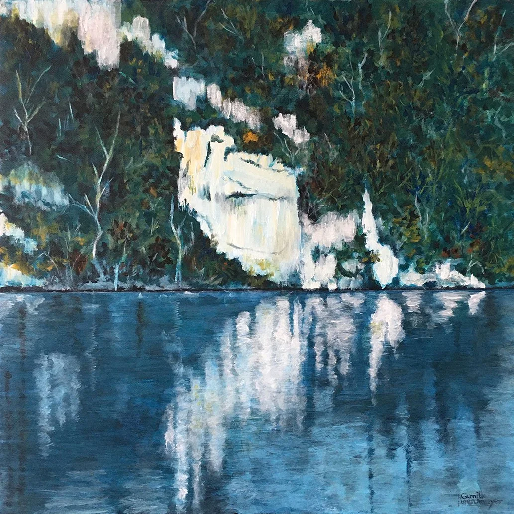 "Le roc de Chère" une oeuvre impressionniste originale de l'artiste Camille Rouschmeyer