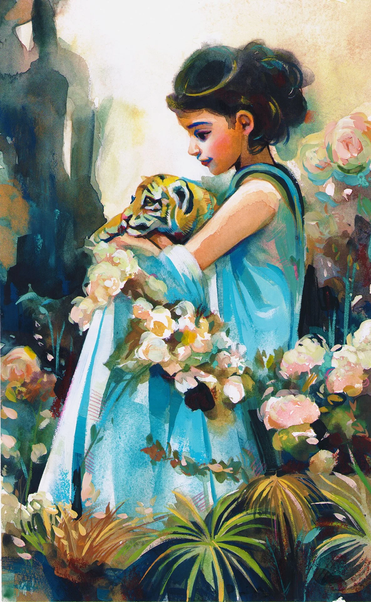Just a Girl with her Pet Tiger.jpg
